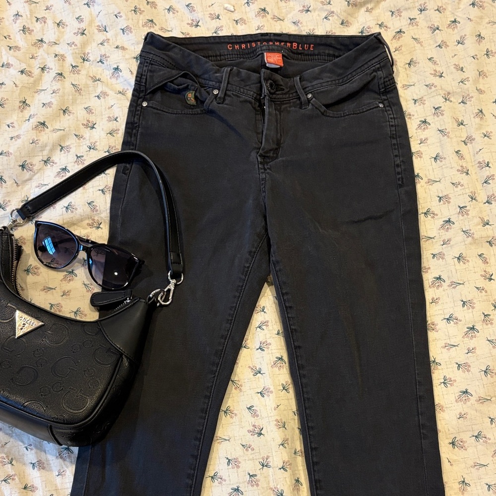 Christopher Blue Women's Dark Gray Skinny Jeans
